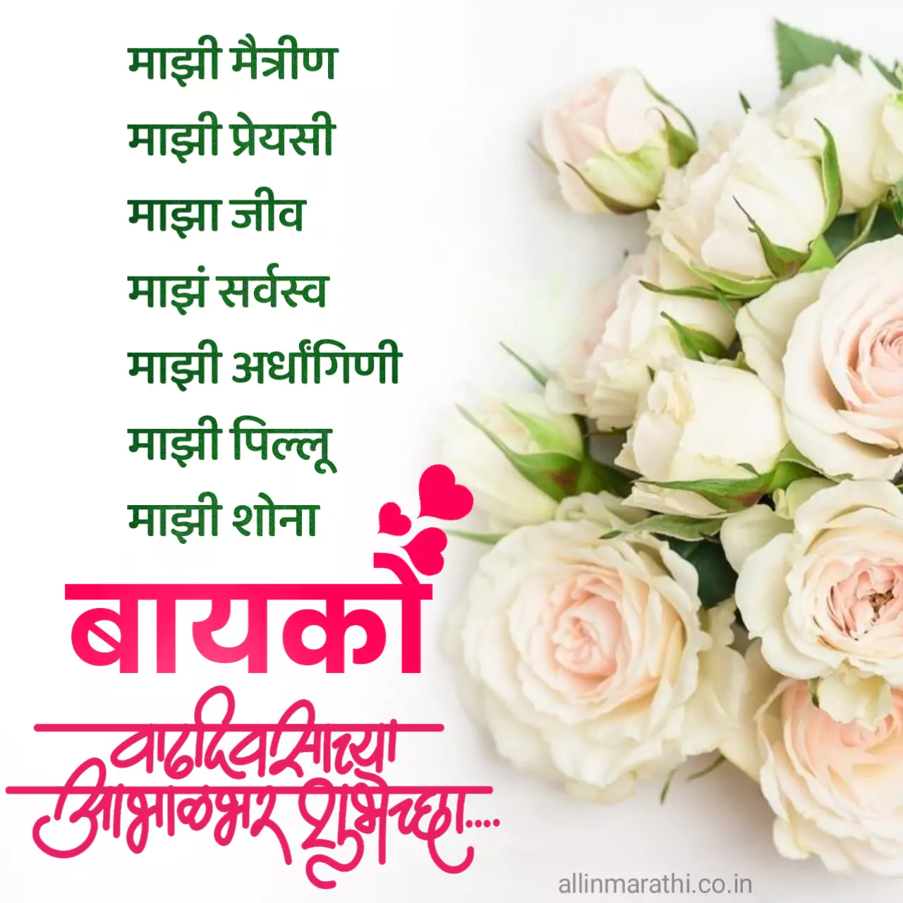 Best Birthday Wishes In Marathi For Wife