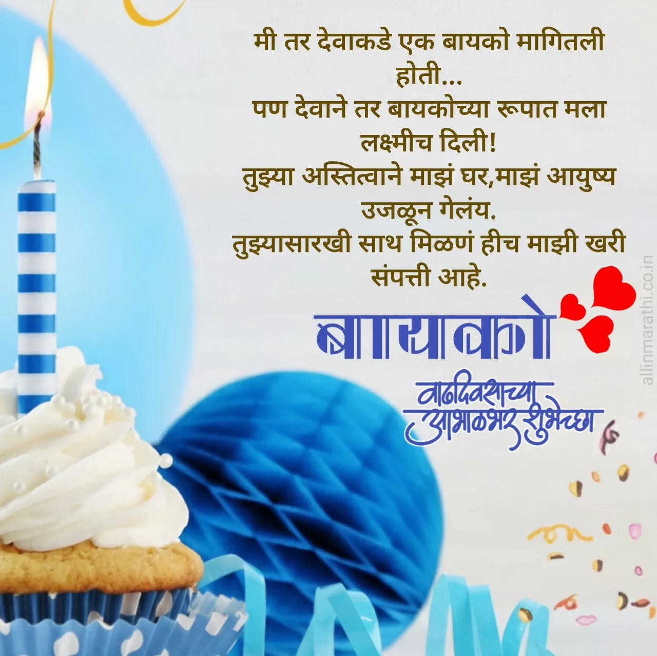 Baykola vadhdivsachya hardik shubhechha in marathi